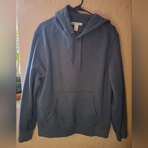 Amazon Essentials Men's Blue Hoodie Size Large Classic Fit Pullover Sweatshirt